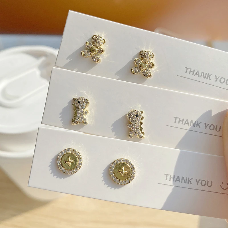 Романтические ювелирные изделия кубического циркония CZ милые серьги гвоздики с