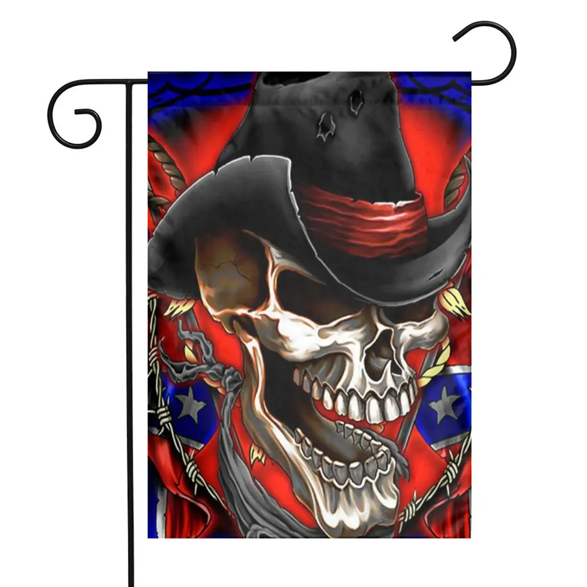 

Skull With Baseball Theme 12*18in Garden Flag