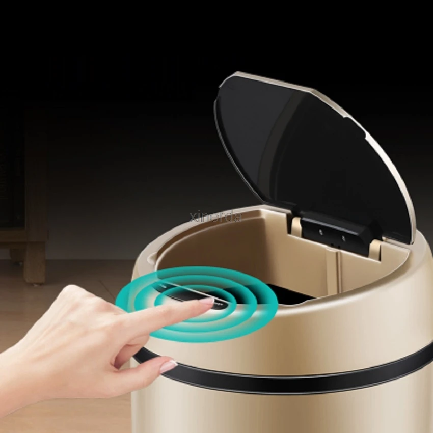 

12 Liter Automatic Sensor Recycle Waste Bin Infrared Garbage Can Trash Can Stainless Steel with inner plastic bin