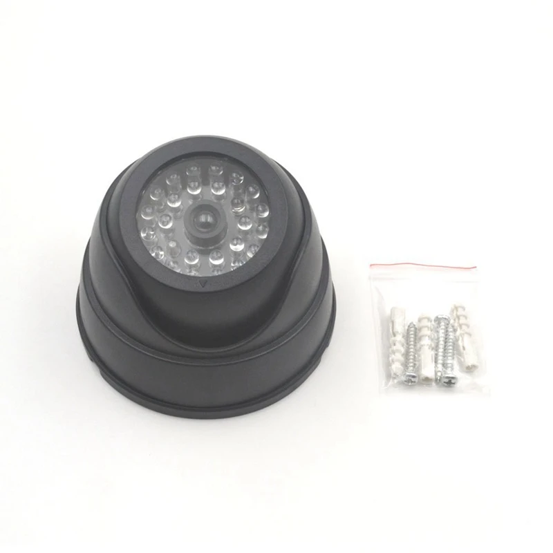 Outdoor Cctv Fake Simulation Dummy Camera Home Surveillance Security Dome Mini Flashing Led Light Black | Электроника