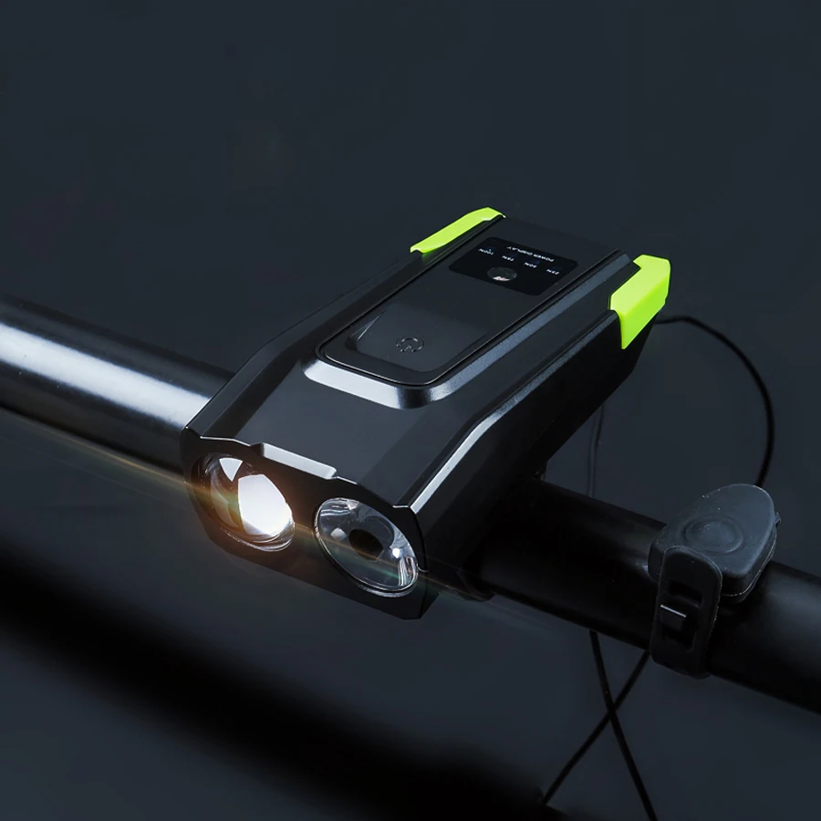 

400X2 Lumen Smart Induction Bicycle Lights LED Lamp Cycling Light with Horn Rechargeable Mount Waterproof Bike Front Flashlight