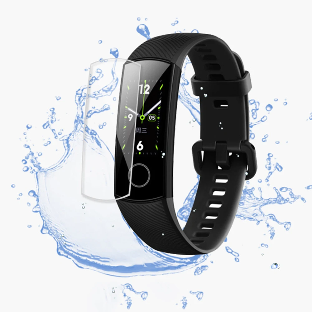 3 шт ТПУ Взрывозащищенная HD мягкая полная защитная пленка для huawei Honor Band 5