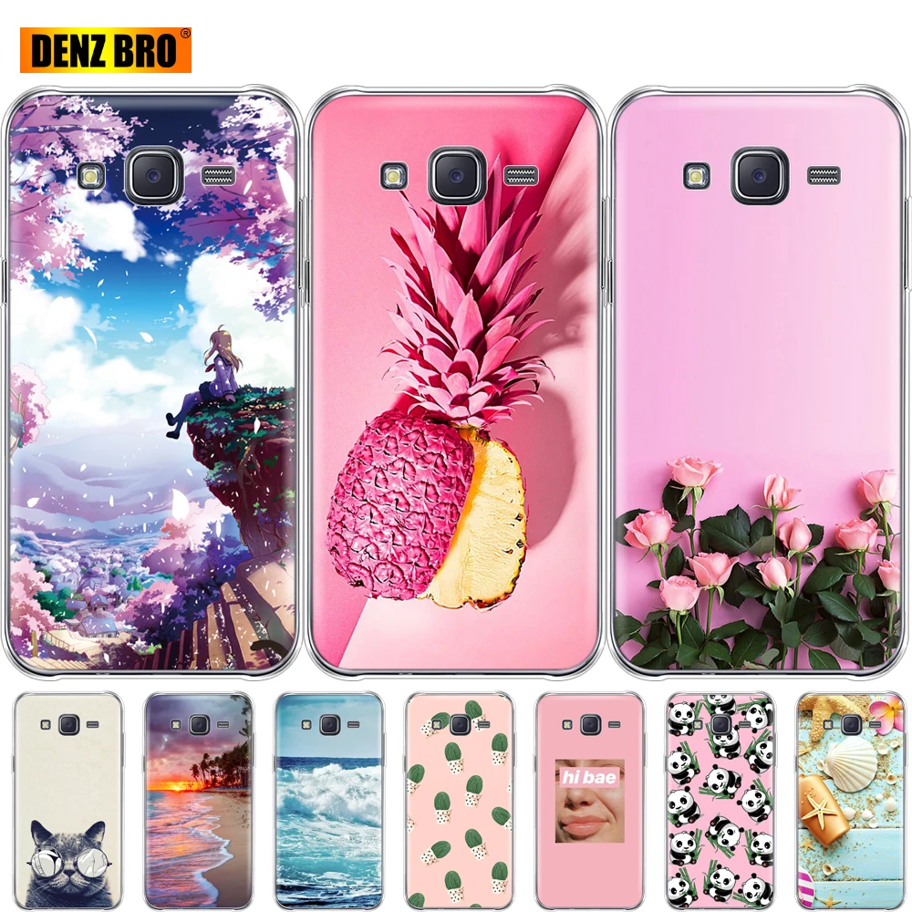Мягкий силиконовый чехол для Samsung Galaxy J5 SM J500F с рисунком из ТПУ 2015 полной защитой