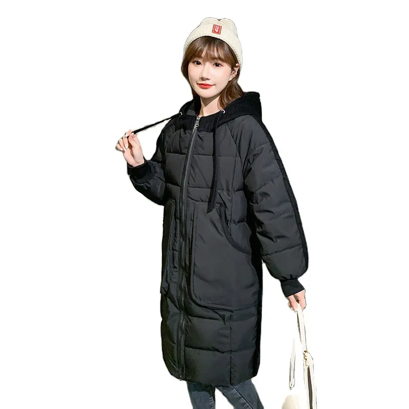 

DMLFZM 2020 winter new down padded jacket women mid-length straight straight temperament plus size Korean winter coat women