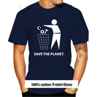 camiseta de save the planet para hombre camisa estampada top