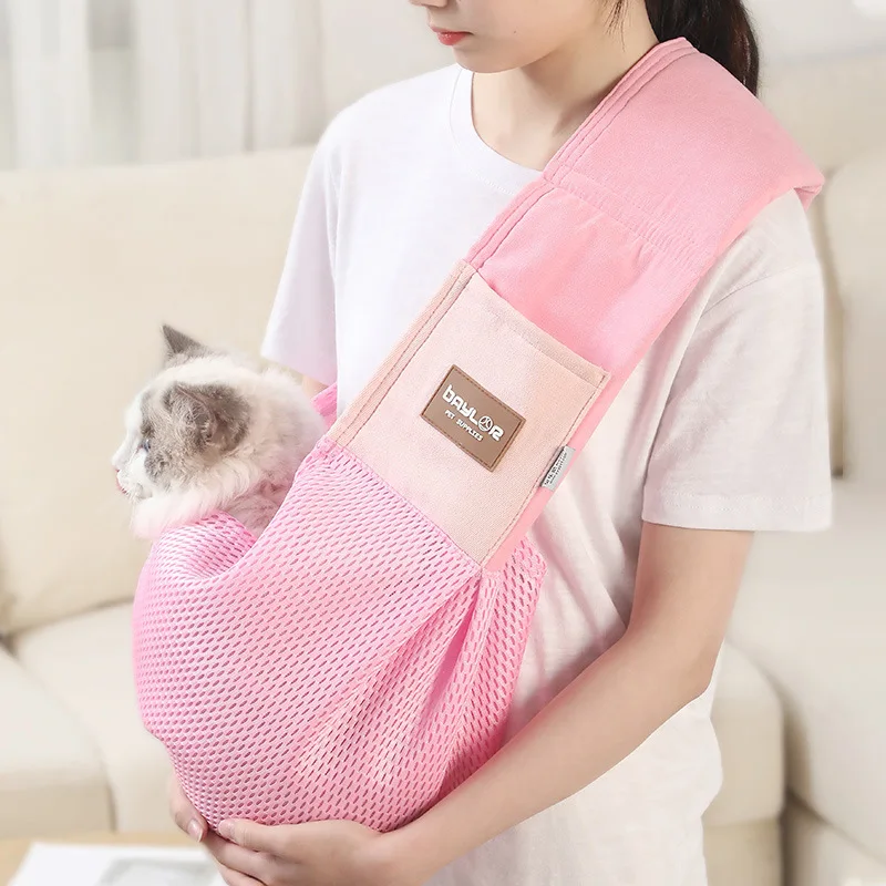 

Pet Dog Sling Carrier Breathable Mesh Travel Safe Sling Bag Carrier for Dogs Cats