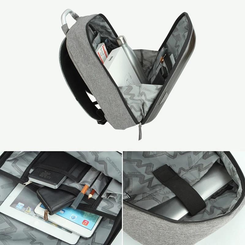 Простой удобный школьный рюкзак с твердым корпусом для мужчин и женщин сумка