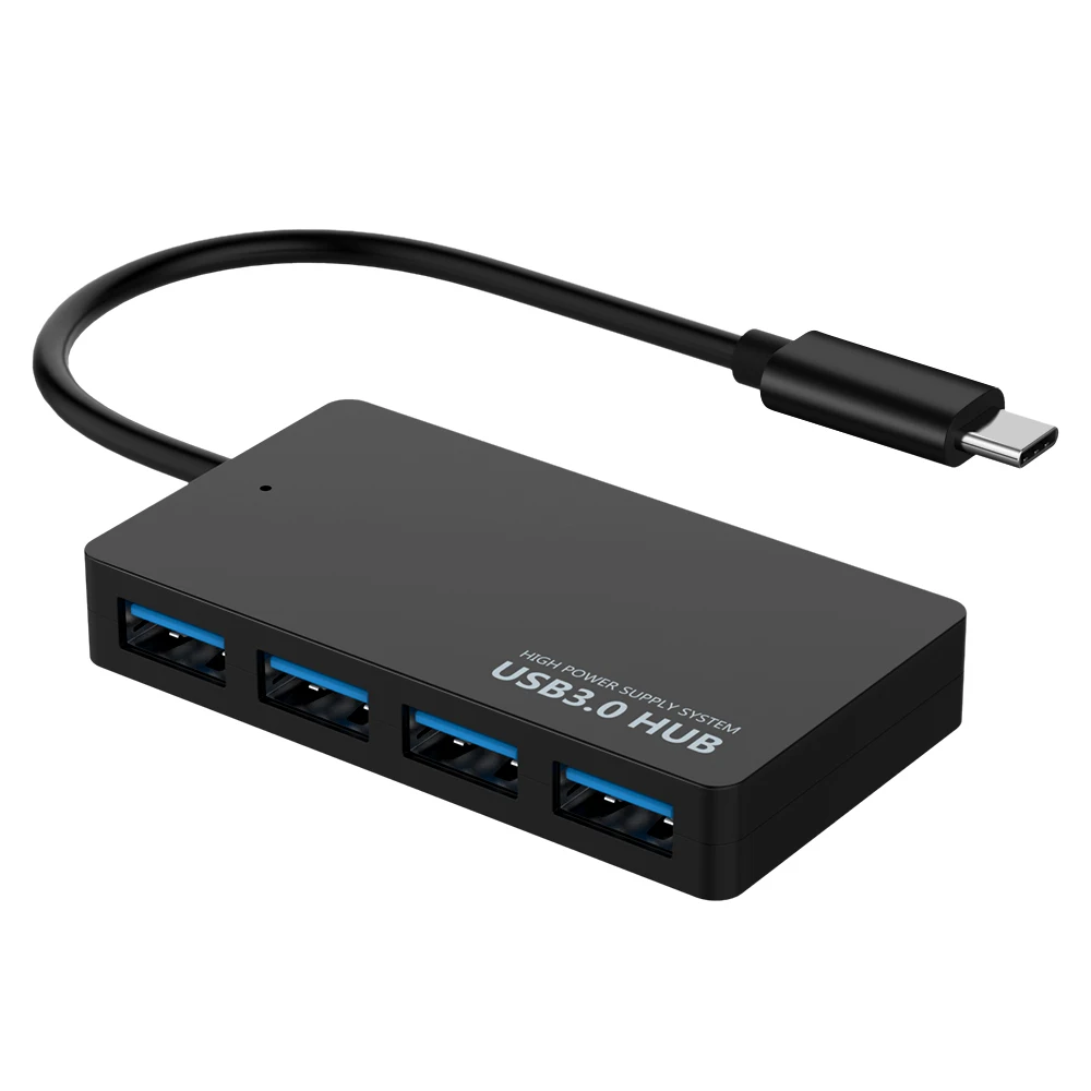 USB 3,0 4-Порты и разъёмы usb-хаб сплиттер адаптер 5 Гбит/с для портативного компьютера ПК супер Скорость usb-хаб - Цвет: Type C Hub