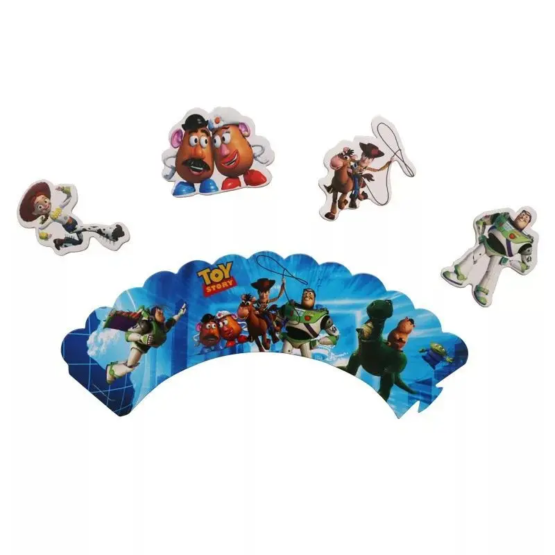 Wrappers-1set Игрушка "Дисней" История тематические тарелки чашки, ребенок, душ скатерть салфетки флаги украшения мальчиков сувениры посуда набор для дня рождения баннер - Цвет: Wrappers-1set