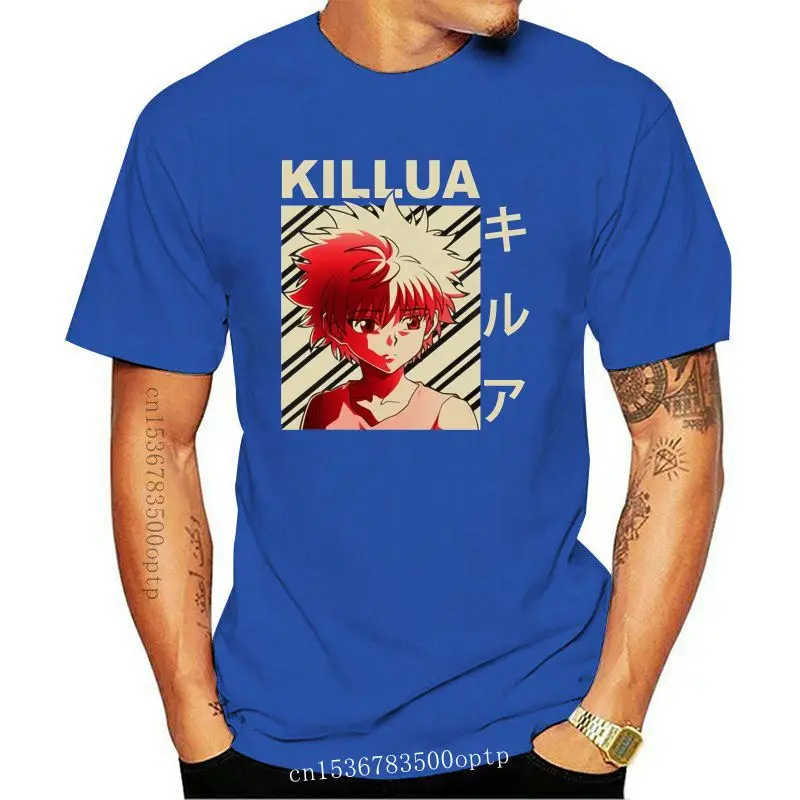 

Винтажный Hunter X футболка с изображением охотника мужская летняя футболка Killua Zoldyck Аниме Манга японские охотники Hxh футболка большого размер...