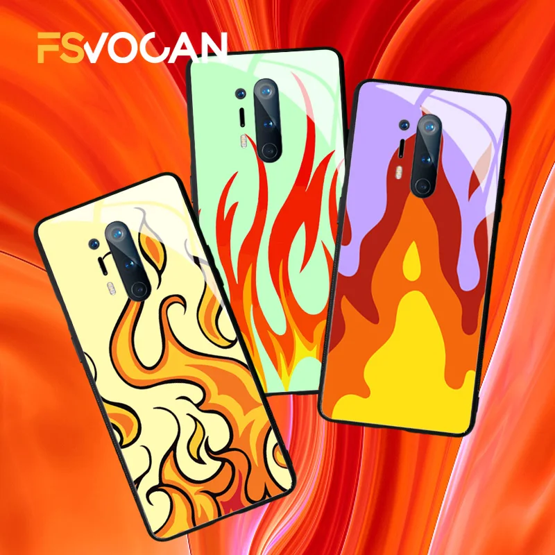 Дизайнерский чехол для телефона Fire Burn OnePlus 7 8 7T Pro тонкий милый мультяшный