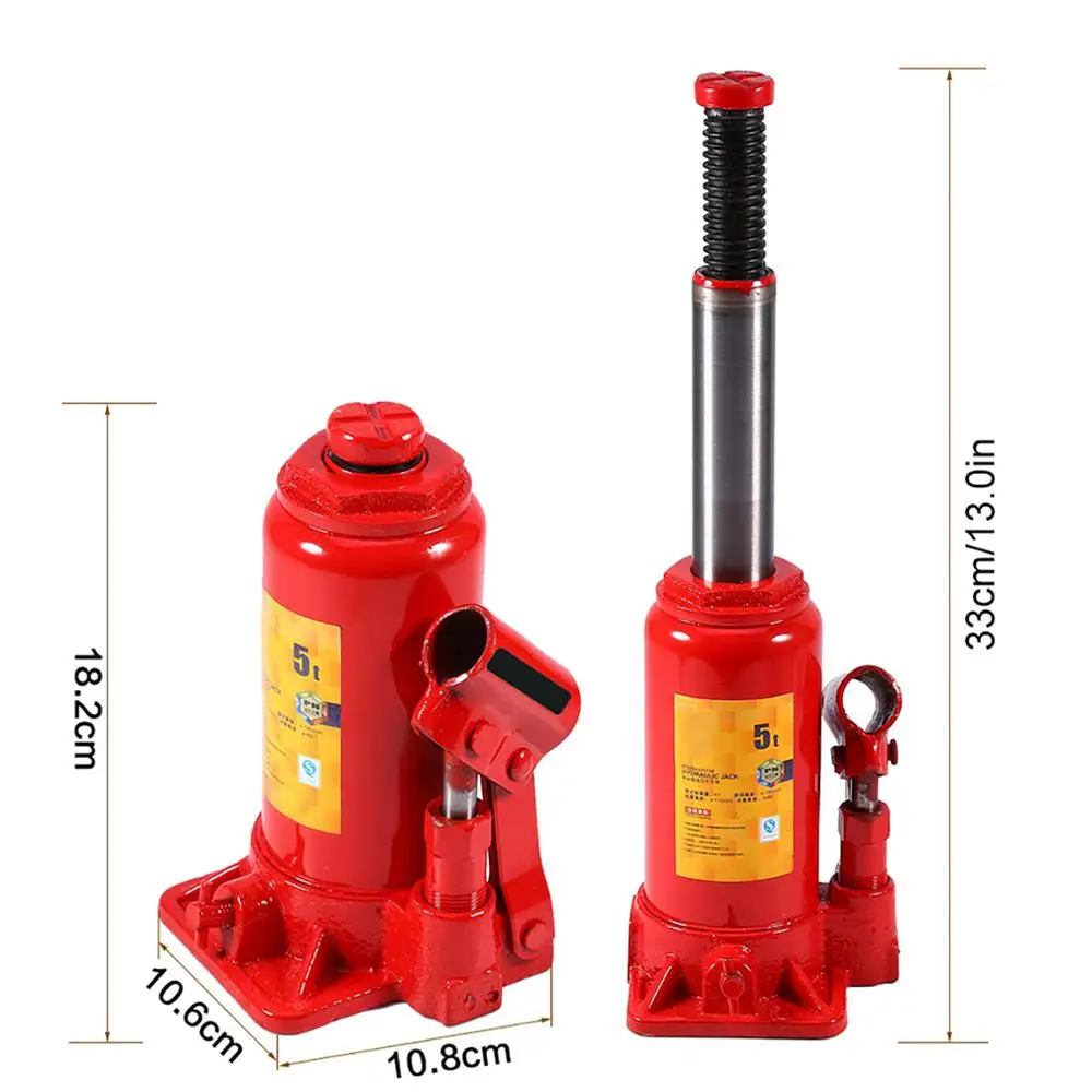 

5T Vertical Hydraulic Lifting Bottle Carriage Heavy Duty for Car Van Truck Caravan Vehicle Roadside Tire Change Lifting Repair