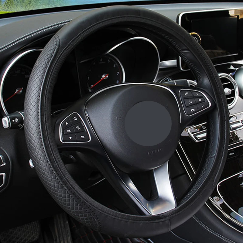 Чехол рулевого колеса автомобиля противоскользящие для Renault Megane 2 3 Duster Logan Clio 4 Laguna
