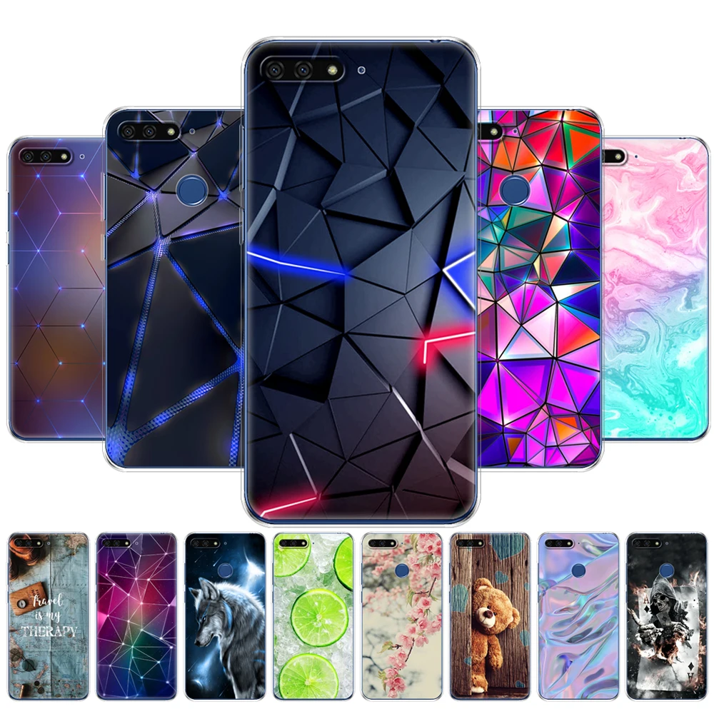 

silicon case for huawei Y6 2018 case 5.7 inch Atu-L21 cover for huawei Y6 Prime 2018 back cover protective soft tpu