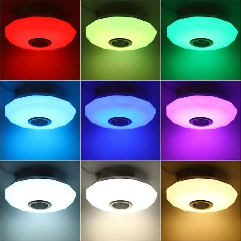 

60W Modern Ceiling Light RGB LED Home Lighting Wifi APP bluetooth Music Light Bedroom Lamp Smart Ceiling Lamp+Remote Control