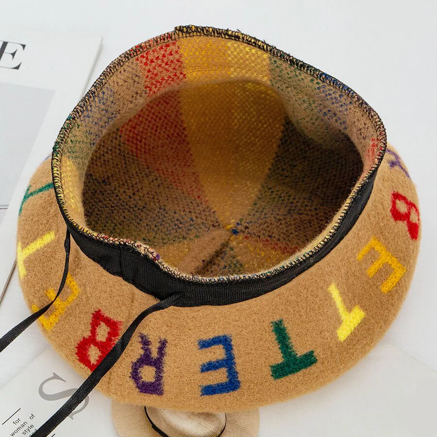 Новинка 2021 зимний женский шерстяной вязаный берет во французском стиле с