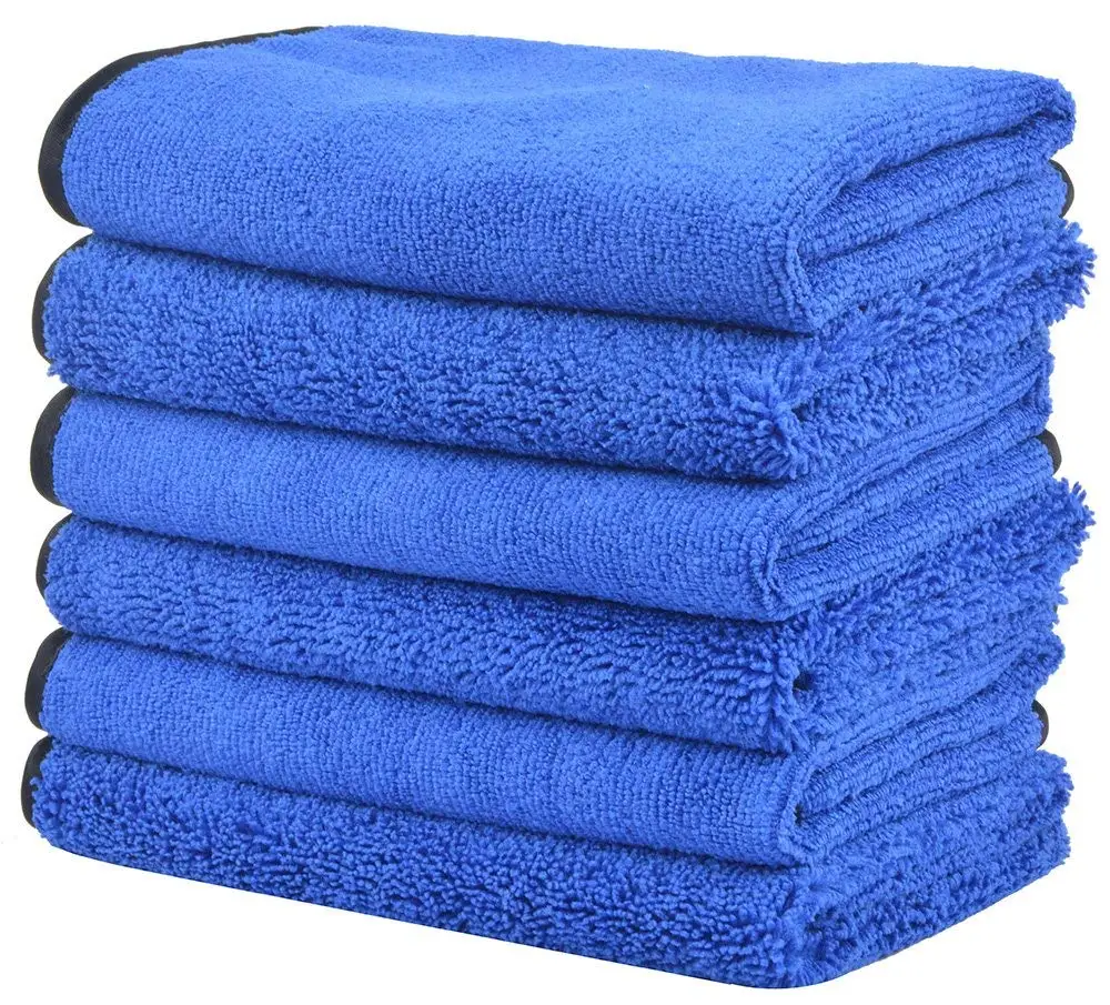 

Sinland 400gsm Multi-purpose Thick Microfiber Towel Car Cleaning Drying Cloth Polishing Towel Wash Cloths 40cmx40cm 6 Packs