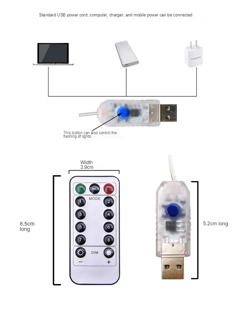 

Led 1.5 / 3 m USB String Colorful Wreath Curtain Lamp Remote Control Window Festival Home Decoration