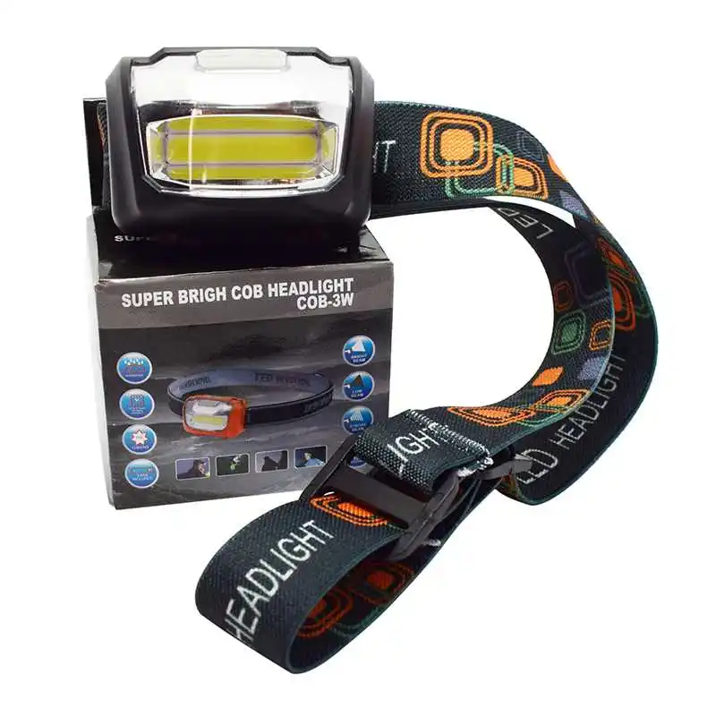 Мини-cob LED Защита для фар свет работы 3 налобный фонарь Факел велосипедный