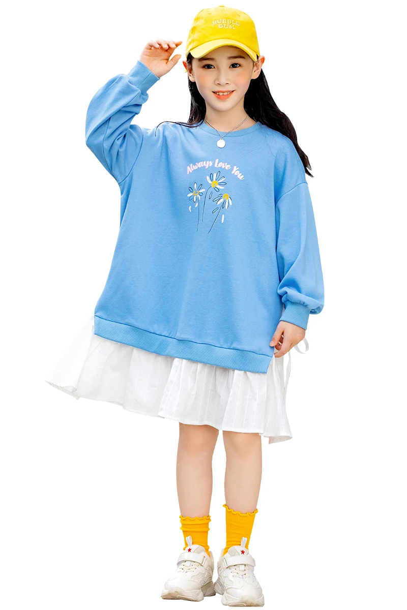 

Gilrs Dress Full Sleeve Casual Autumn Spring Wear Cute Children Fashion toddler Kids Baby Girls Dresses Clothes Child