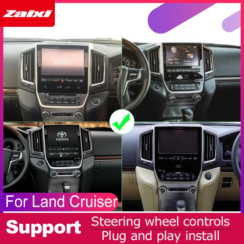 Автомобильные аксессуары для Toyota Land Cruiser 2016 2017 2018 2019 Android GPS Навигация DVD