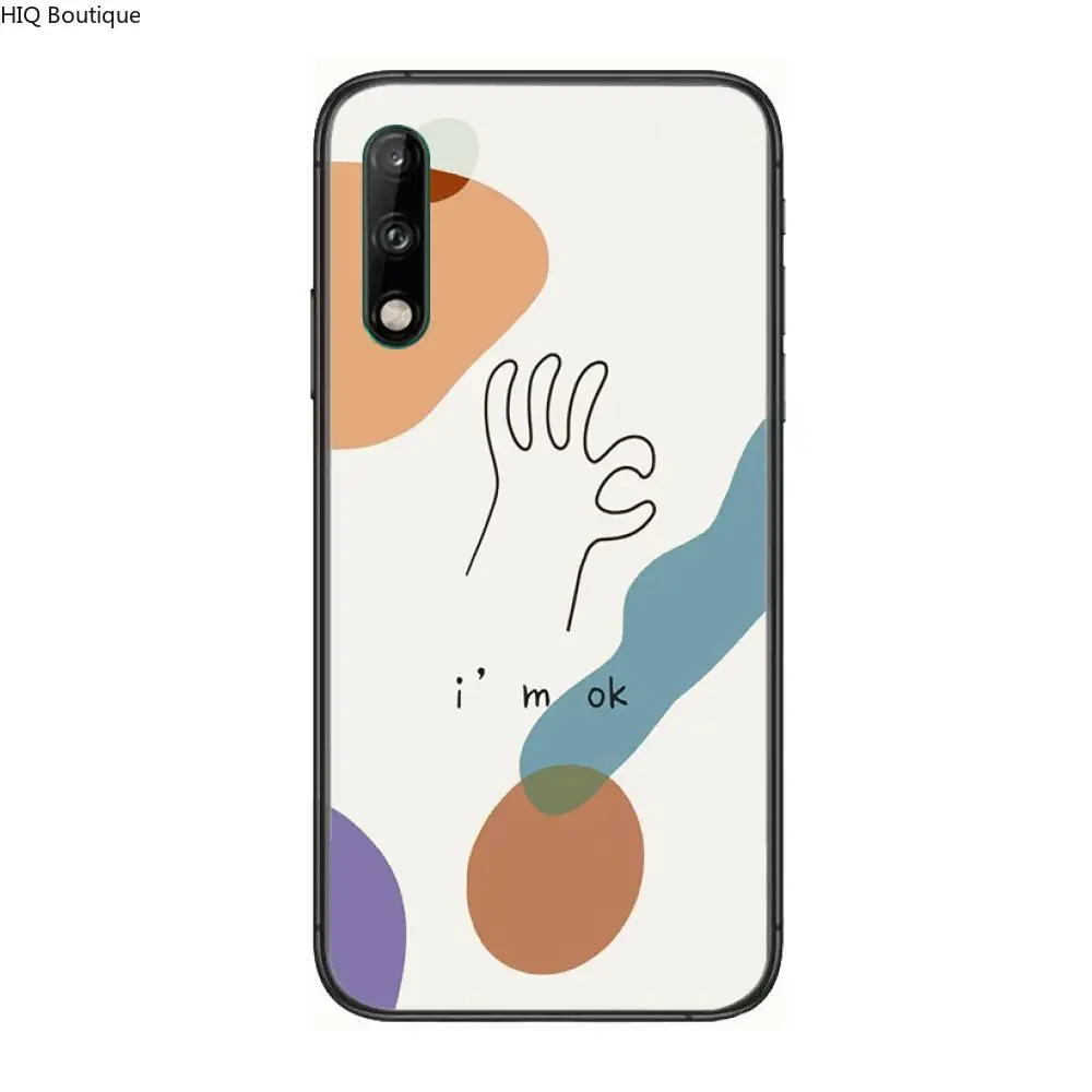 

Lovely little animals Clear Phone Case For Huawei Y 5 6 7 8 9 A P S Pro 2020 2019 Black Etui Coque Hoesjes Comic Fashion