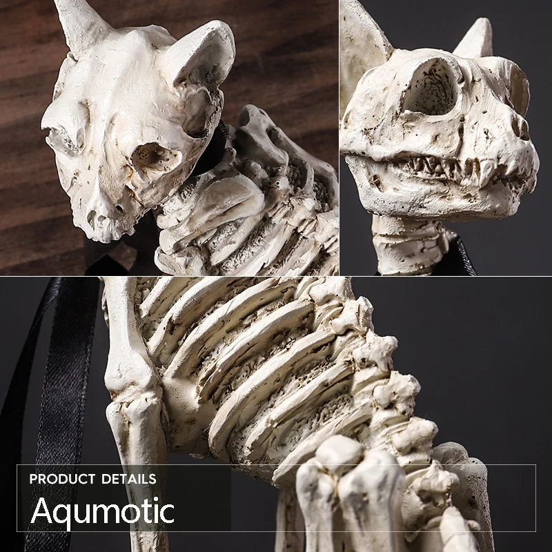 Aqumotic Dream Bones для собак Bone 1 шт. украшение из белой смолы в виде черепа собаки