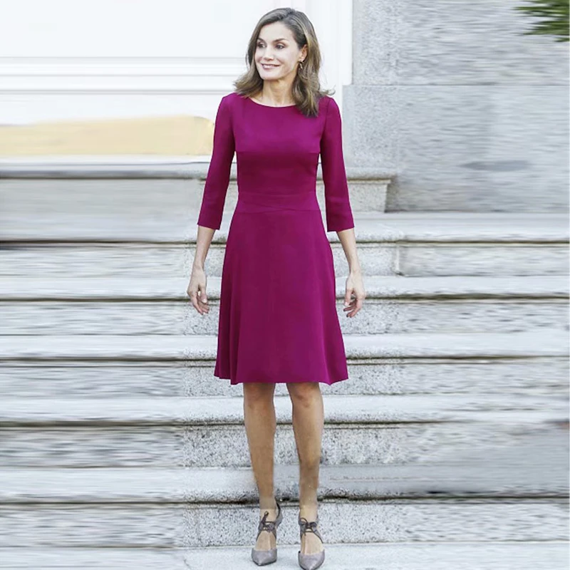 XF Queen Letizia один и тот же абзац официальные случаи для женщин Весна 2020 Новинка