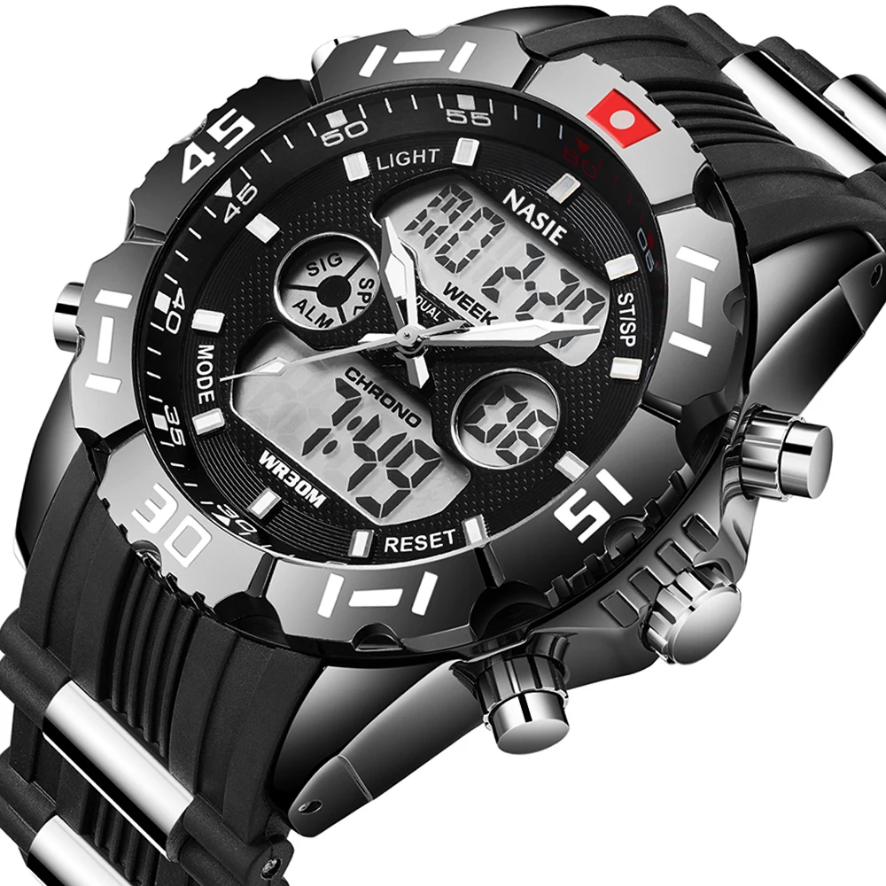 NASIE Топ люксовый бренд спортивные наручные часы Мужские военный армейский