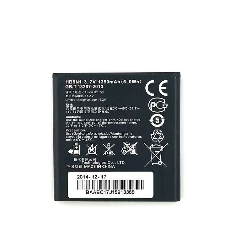 Новый 100% 1350mA HB5N1 Аккумулятор для Huawei Ascend G300 G305T C8812 U8815 U8818 T8828 Y220 Y310 U8825 T8830 G309T Y320