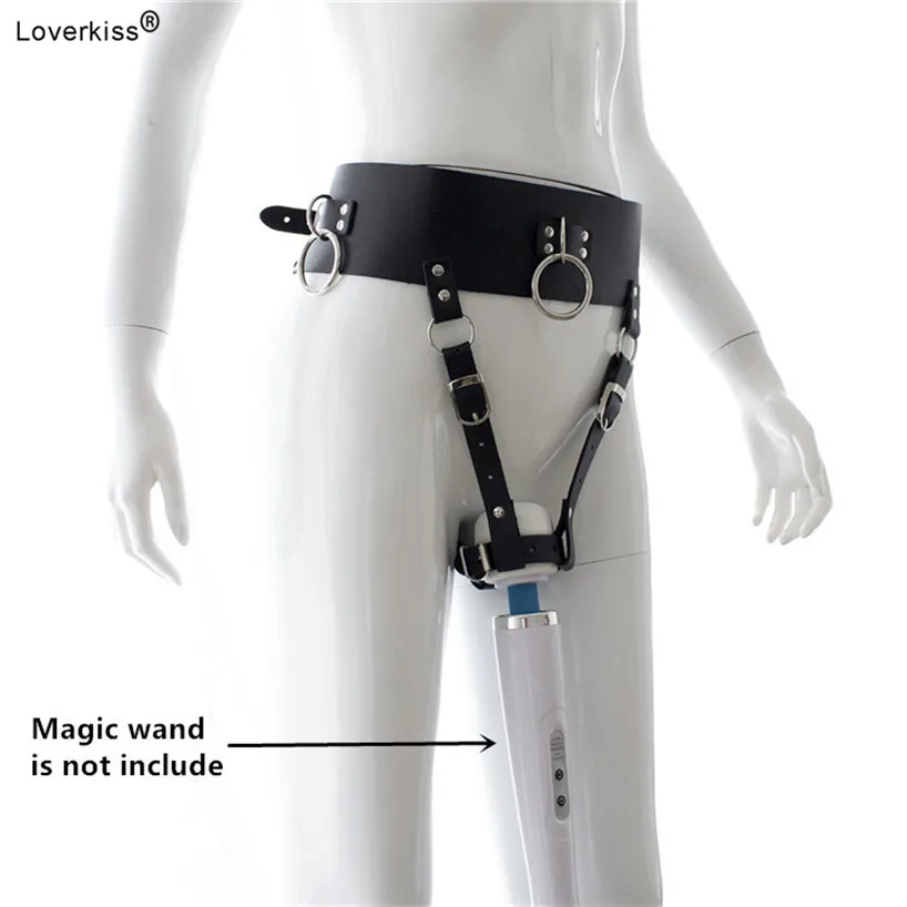 Принудительный оргазм Сексуальное нижнее белье с открытой промежностью, развратные трусики с дилдо/держателем волшебной палочки, BDSM бондажный страпон для женщин.