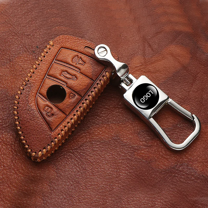 

2021 Роскошный кожаный чехол для автомобильных ключей, кошелек, кошелек, брелок для BMW 1 серии 2 3 4 5 серии X1 X3X4 X5 X6, высококачественные автомобил...