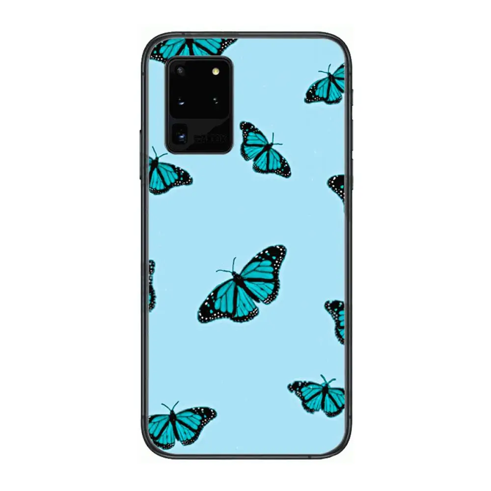 

Sky & Butterfly Pattern Phone cover hull For SamSung Galaxy S 6 7 8 9 10 20 21 Plus Edge E note 5G Lite Ultra black soft bumpe