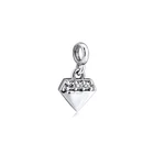 Подходят для браслетов и ожерелий из серебра 100% пробы-бижутерия с надписью My Bright Diamond Charm Beads Бесплатная доставка