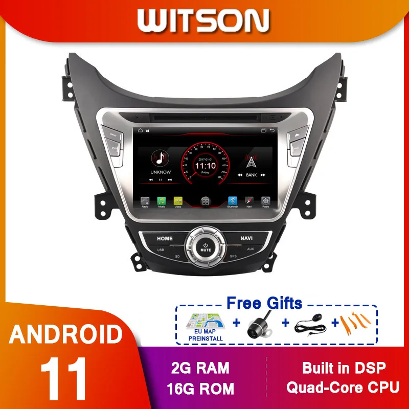 WITSON car radio multimedia dvd player 2 DIN android 11 For HYUNDAI ELANTRA 2012 gps navigation stereo DSP video C | Автомобили и