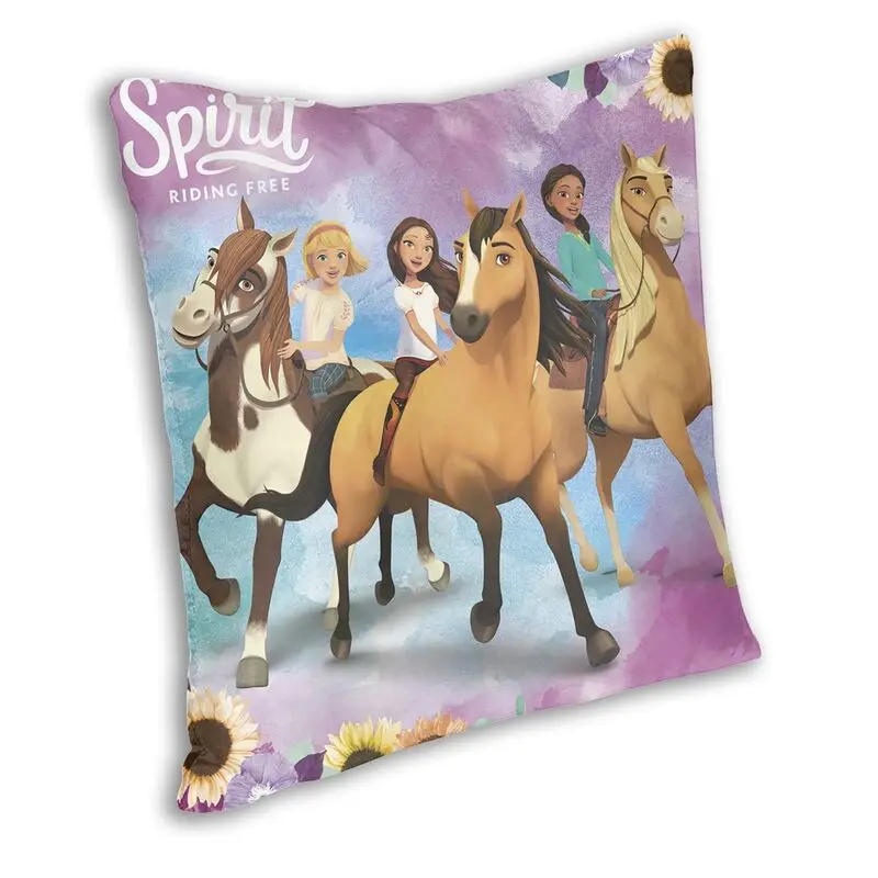 Квадратная наволочка с рисунком лошади Spirit Riding Free домашняя декоративная для