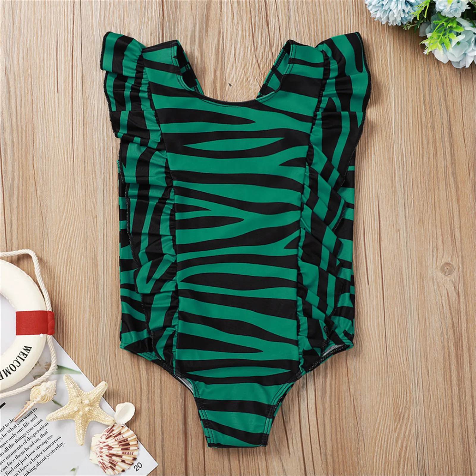 

Summer Kids Swim Suits Baby Girl Swimsuit Leopard Toddler One-piece Swimwear Comfortable Breathable Clothing