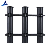 black three hole quick disassembly rod holders portable anticorrosive fishing rack holders rests boat accessories marine