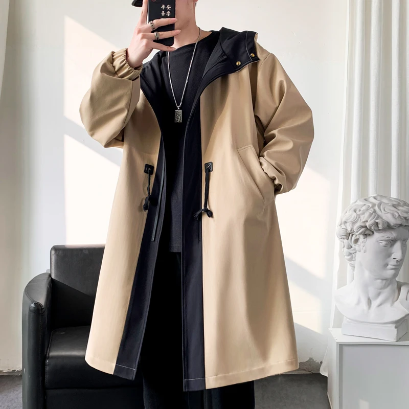 

Новое поступление 2021, весеннее мужское пальто, Повседневная модная куртка, осеннее пальто с капюшоном, высококачественные мужские куртки, п...