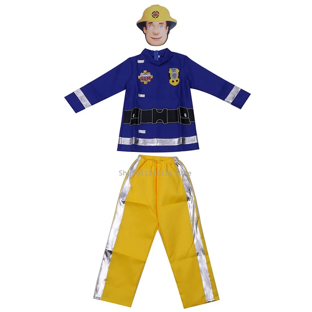 Рождественский костюм пожарного Сэма одежда для косплея мальчиков и девочек