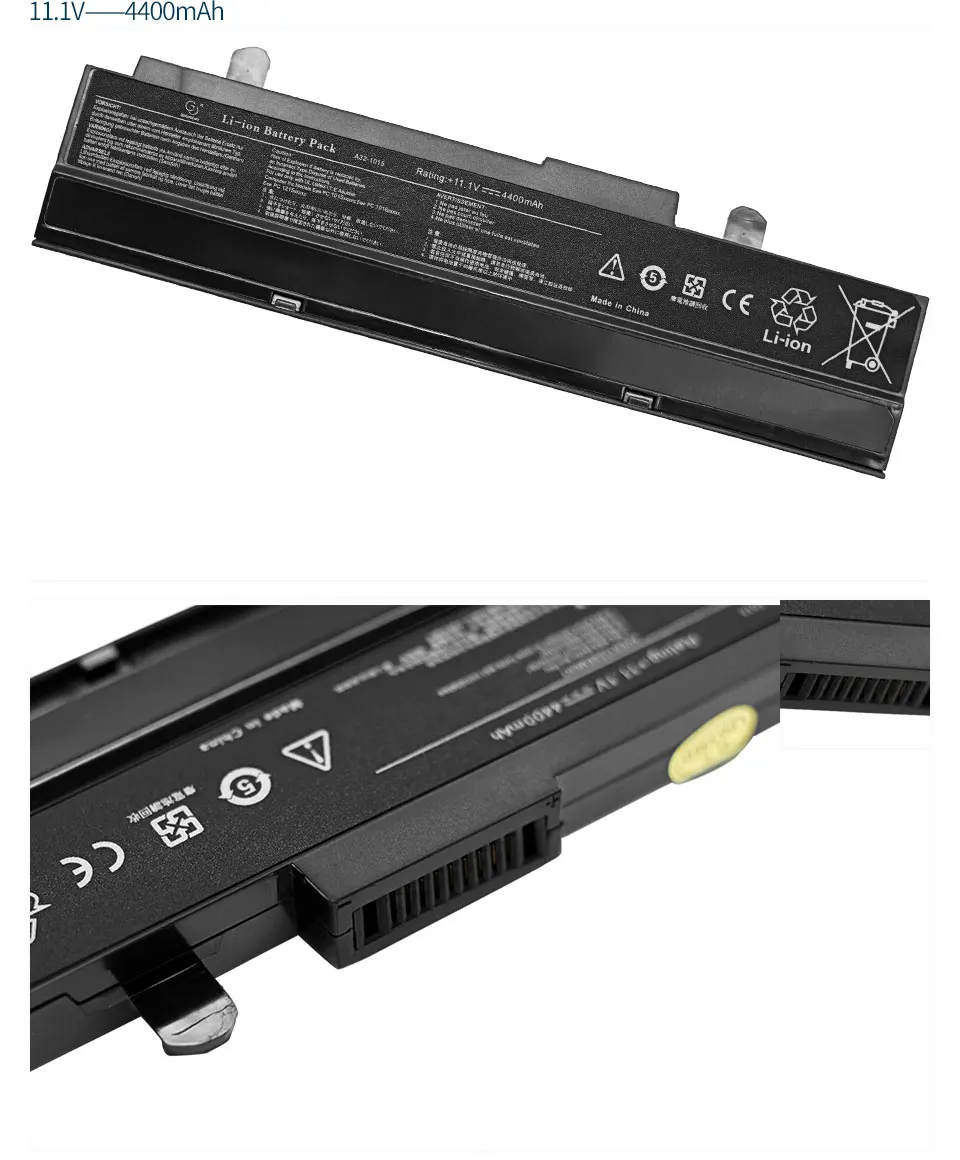 6 Cell Аккумулятор для ноутбука Asus Eee PC 1015PD 1015PEB 1015PEG 1015PEM 1015T 1016 1016PE 1016PEB 1016PN 1016PT AL31-015 A32-1015