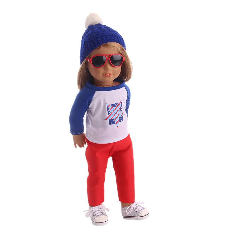 Крутая повседневная одежда костюм куклы для 18 дюймов американская кукла девочек