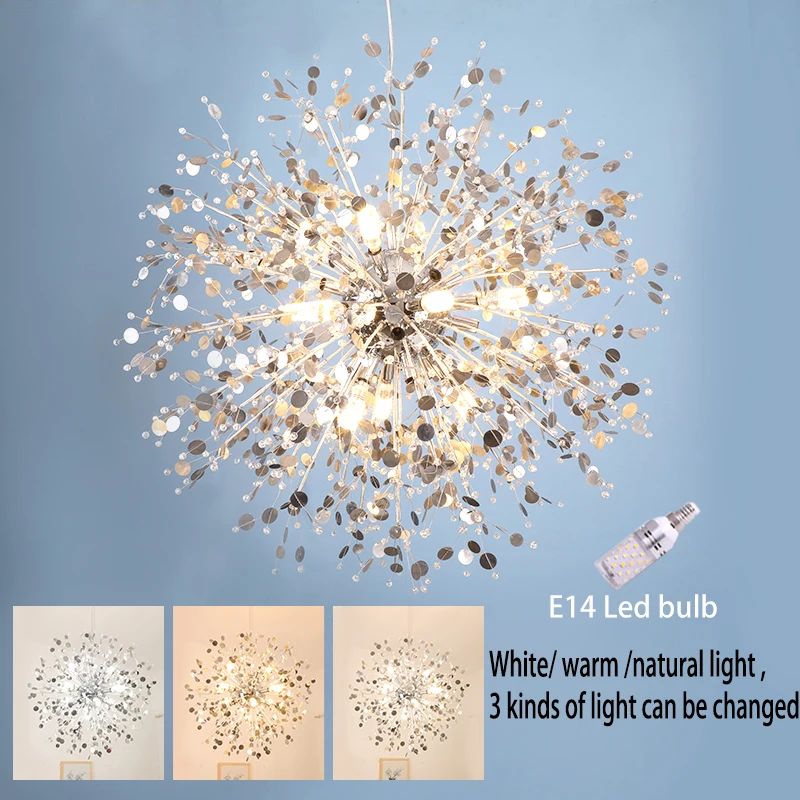 Современная Люстра для гостиной спальни E14 светодиодный светильник k9