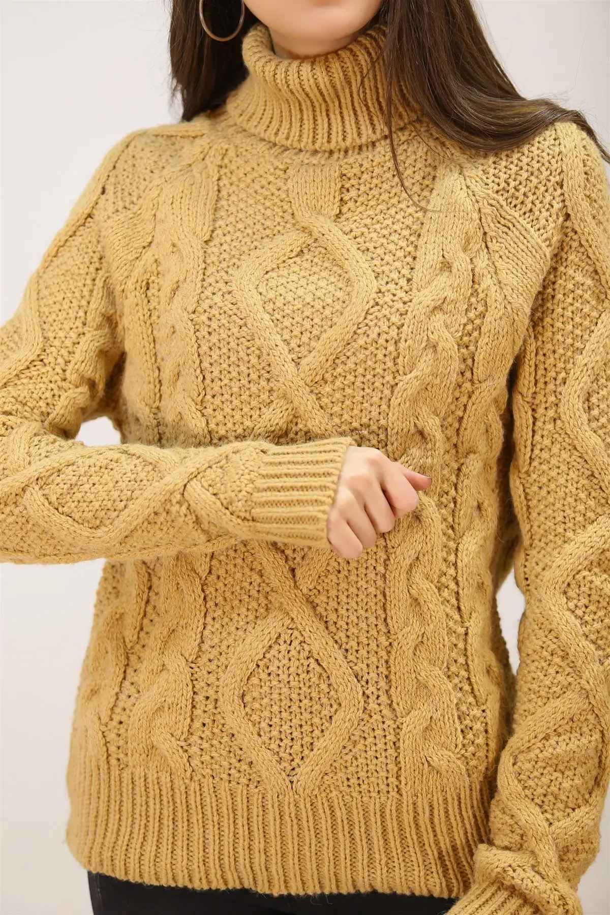 

Turtleneck Knitwear Sweater Camel