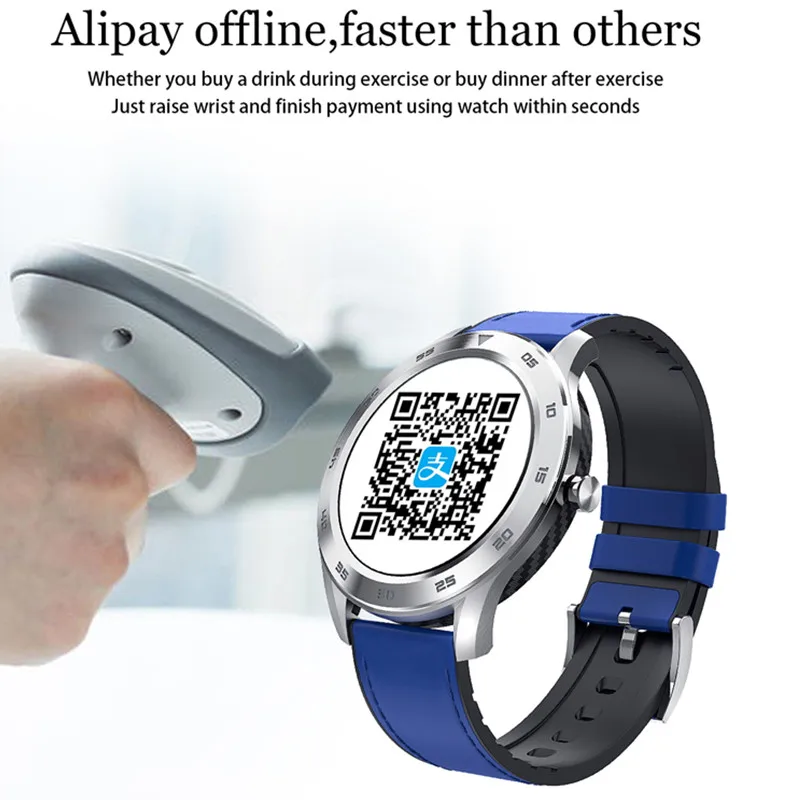 DT98 умные часы 1 3 круглый экран Мужчины Мода Фитнес-трекер ЭКГ монитор сердечного