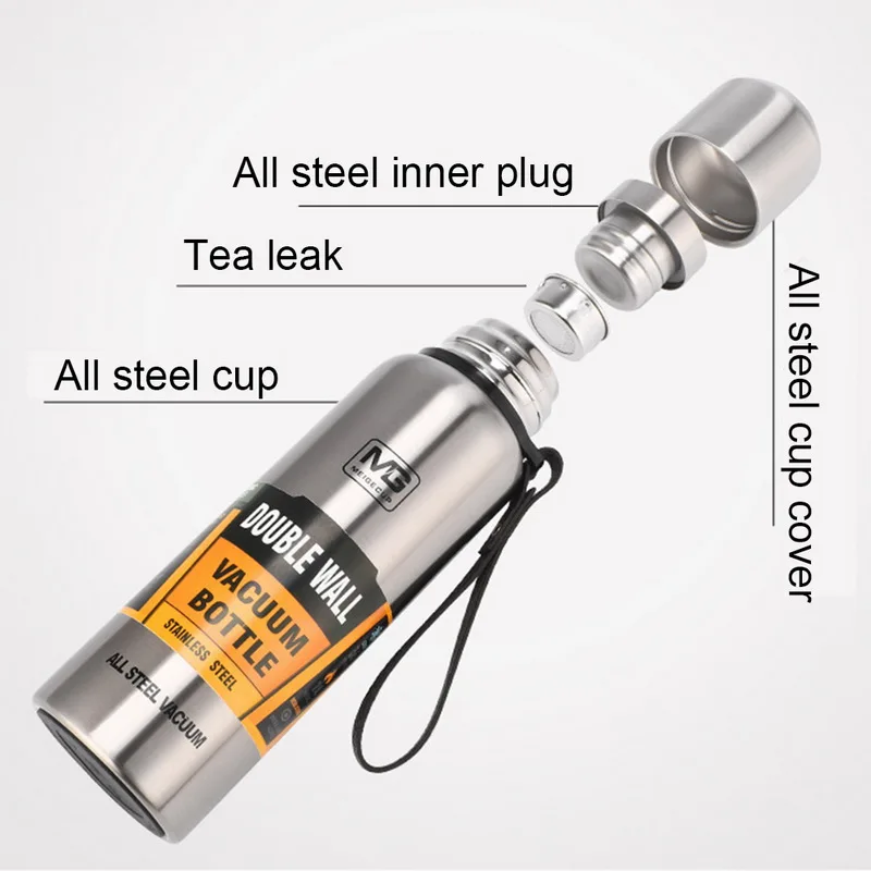 

Thermos For Tea Large Capacity Thermal Mug Stainless Steel Vacuum Bottle Military Style Outdoor Vacuum Flask 500/750/1000/1500ml