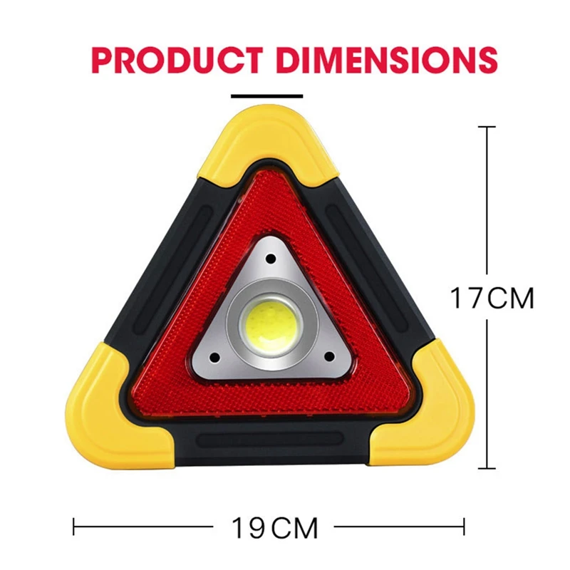 

Triangle Warning Sign Triangle Car LED Work light Road Safety Emergency Breakdown Alarm lamp Portable Flashing light on hand