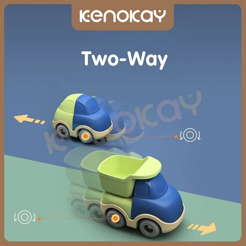 

Kenok, строительные автомобили, игрушка для раннего развития, прочная машинка с нажимом, игрушки для детей