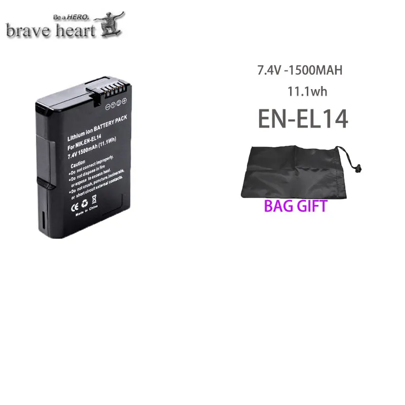 3 шт. EN-EL14 EN-EL14a ENEL14 EL14 Батарейки + ЖК-дисплей Зарядное устройство для Nikon P7800 P7100 D3400