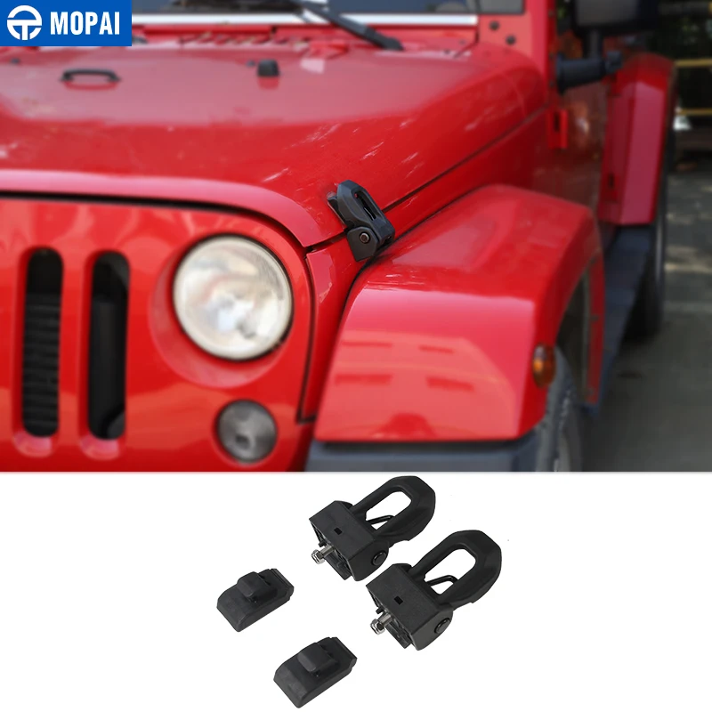 MOPAI Автомобильный Замок двигателя для Jeep Wrangler 2007 вверх Защелка защелка крышка